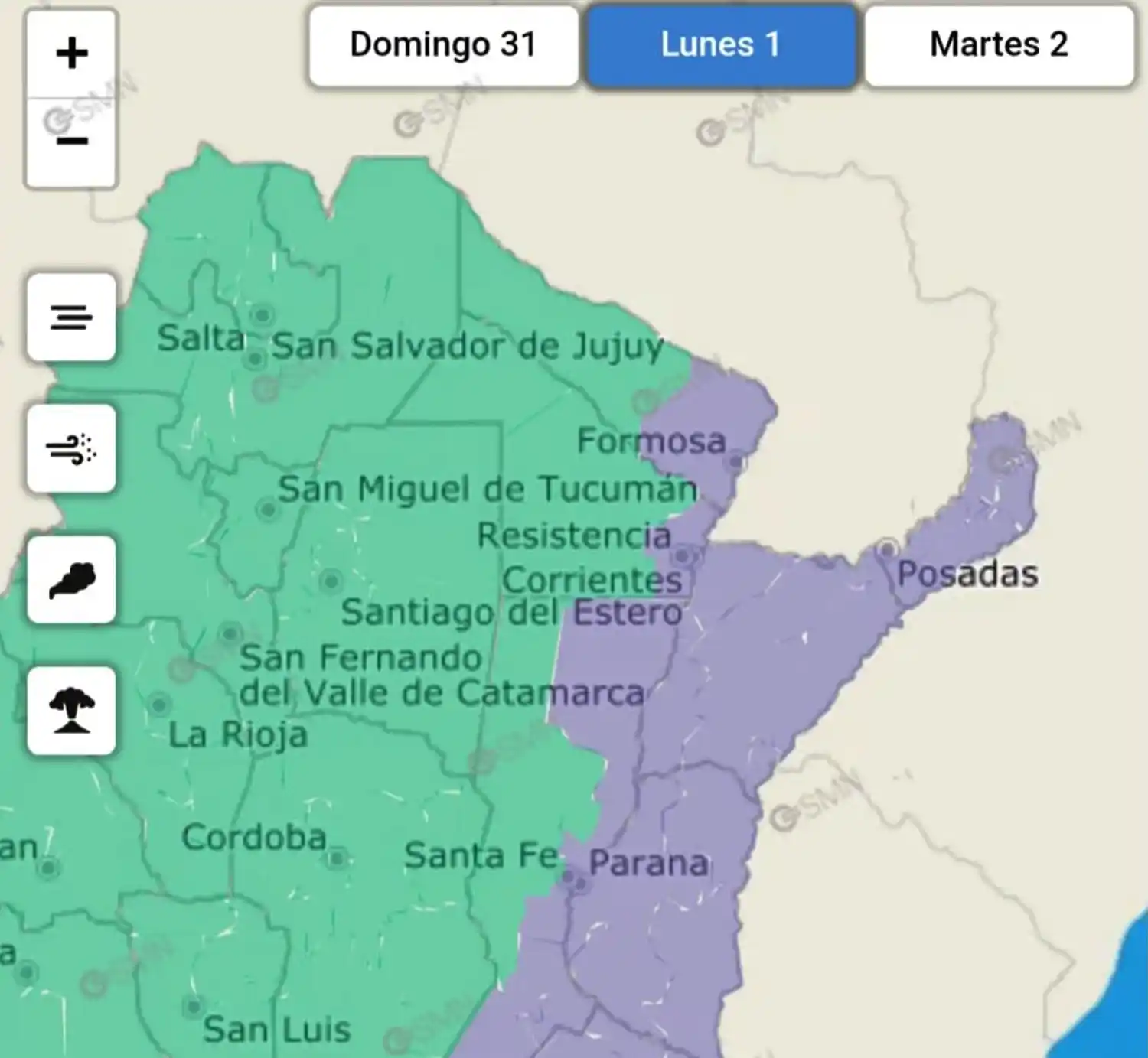 Para hoy lunes: advierten sobre la presencia de bancos de niebla en toda la provincia
