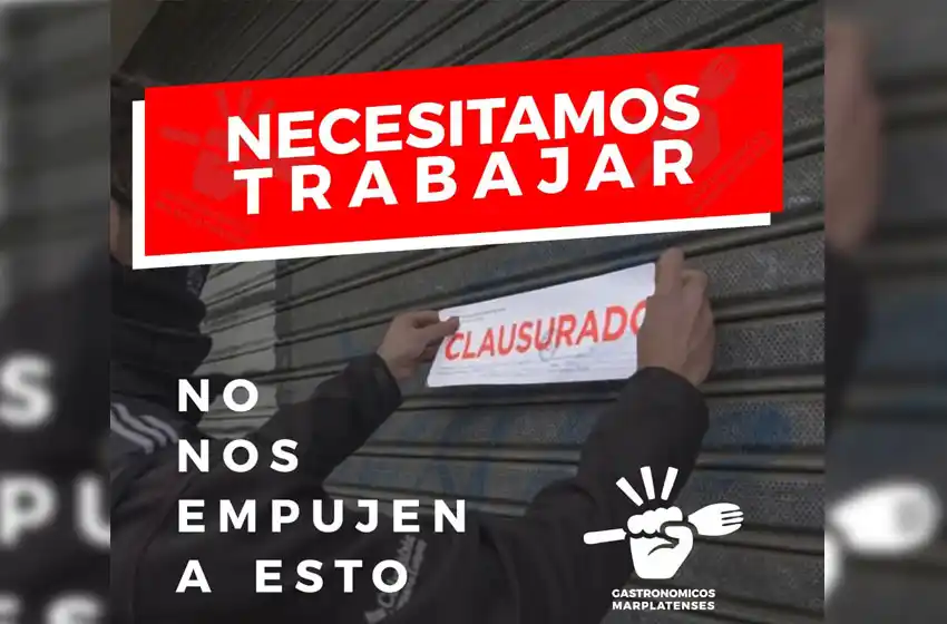 Gastronómicos marplatenses abrirán sus puertas a modo de protesta: "Necesitamos trabajar"