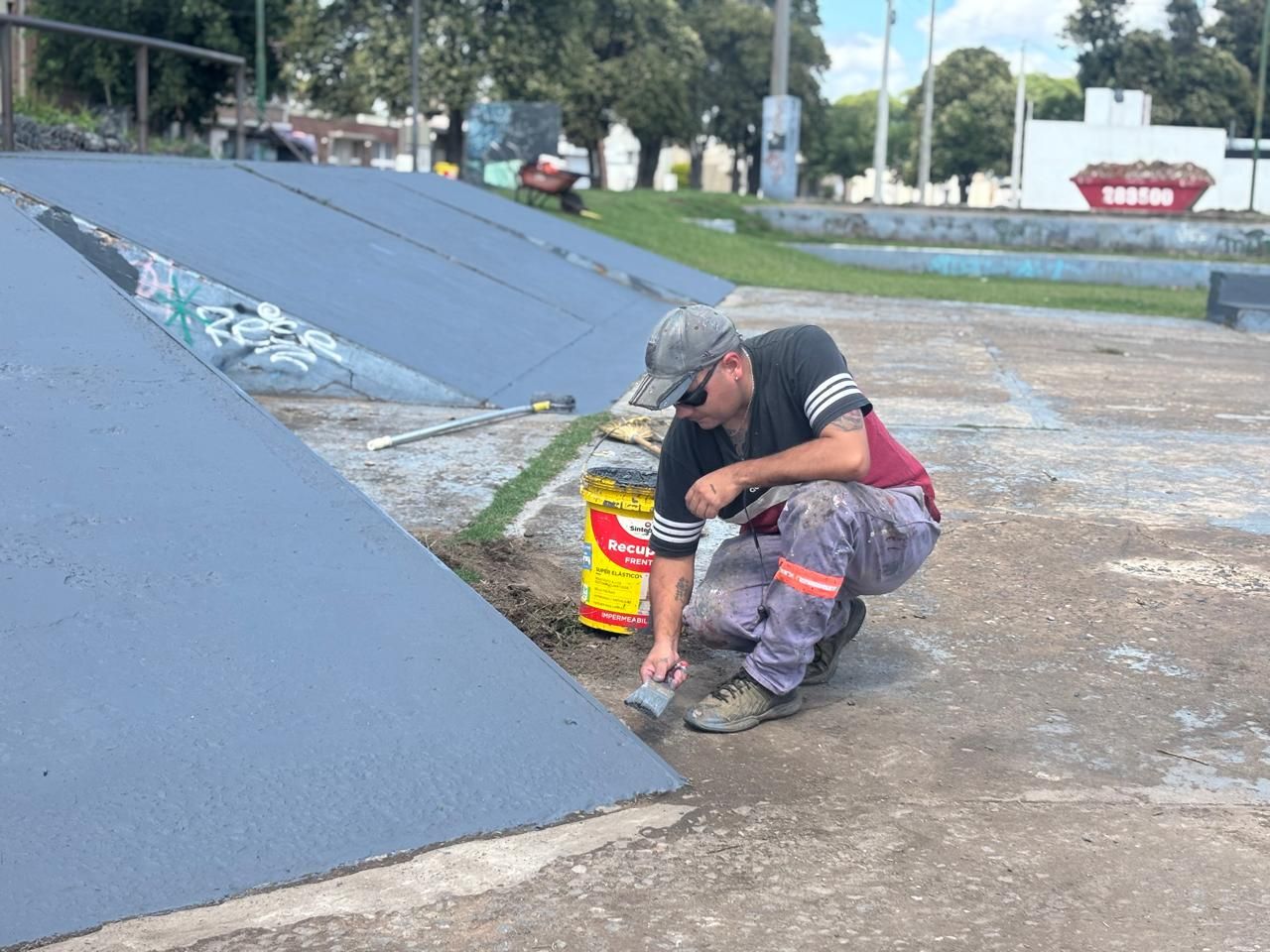 Se realizan trabajos de puesta en valor del Skate Park