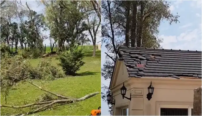 La tormenta también afectó la casa del diputado Marcos Di Palma en Arrecifes