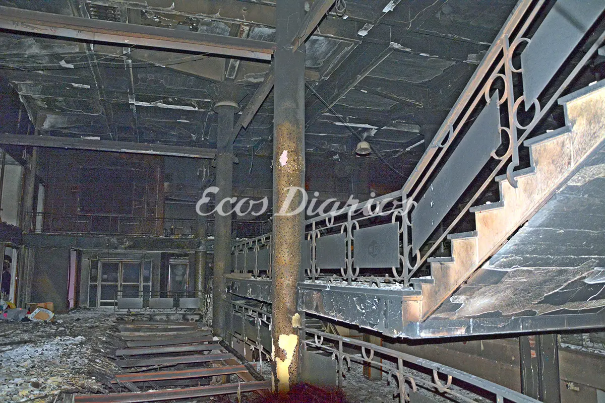 Estremecedoras imágenes del incendio en Galería Central