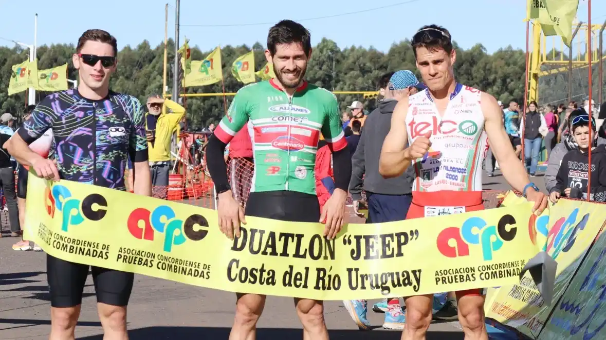 El uruguayo Matías Gómez ganó la fecha del Duatlón y María Brunini se impuso en mujeres