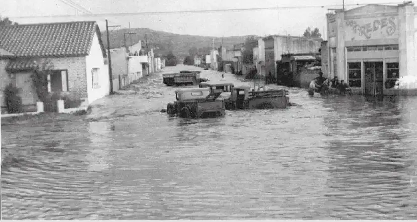 Imagen de la gran inundación del 27 de noviembre de 1951.