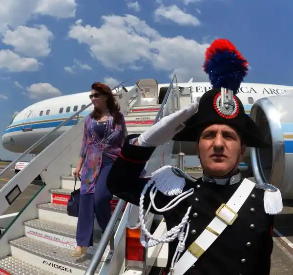 Por Twiiter Cristina relata su estadía en Roma