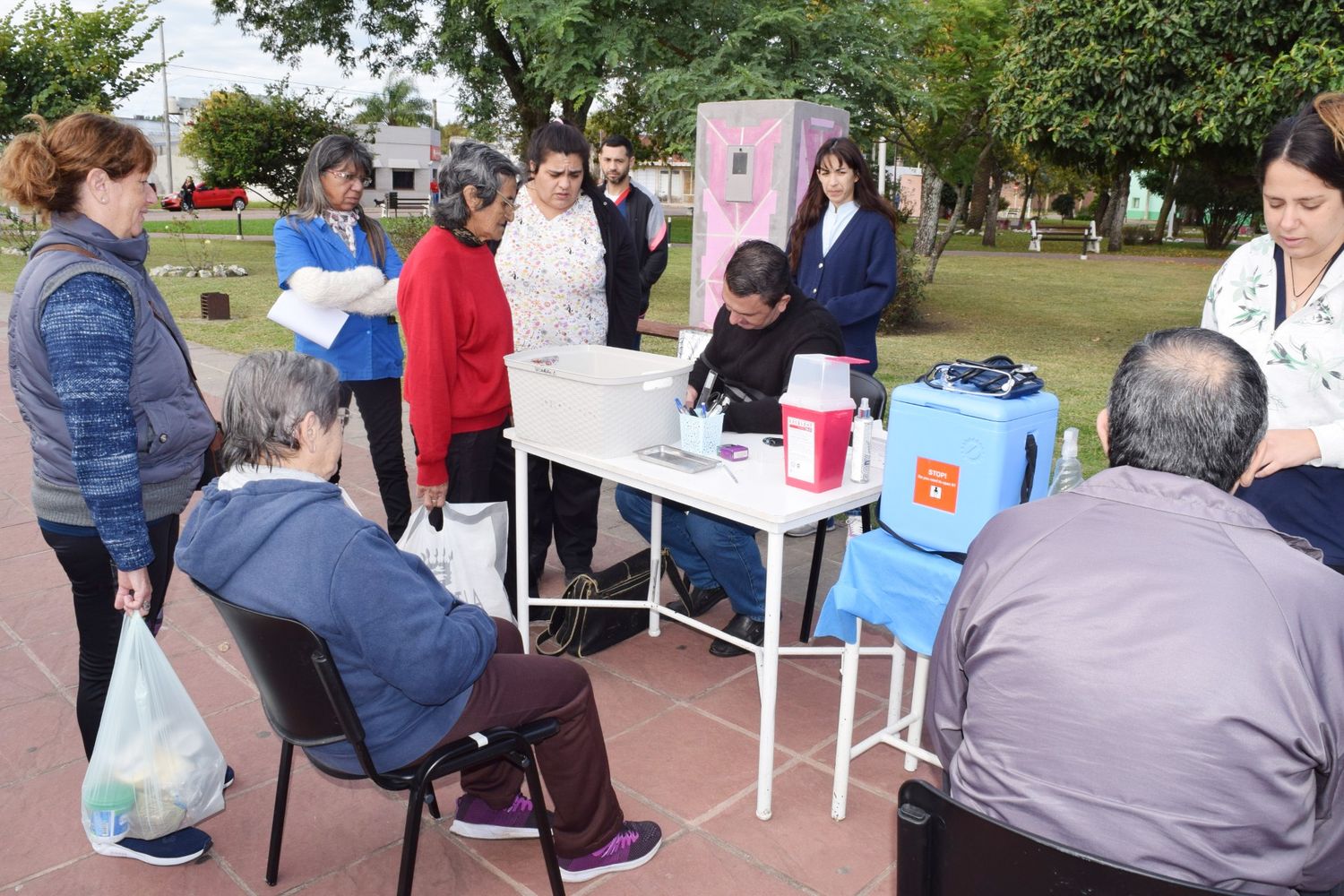 Control de salud en plaza de General Campos