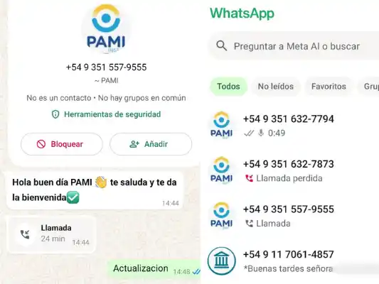 Los delincuentes se hacen pasar por Pami y por el banco Nación.