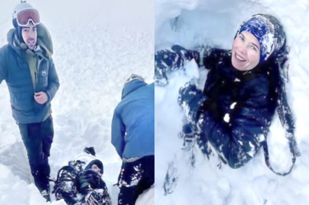 Dos personas quedaron enterradas tras una avalancha