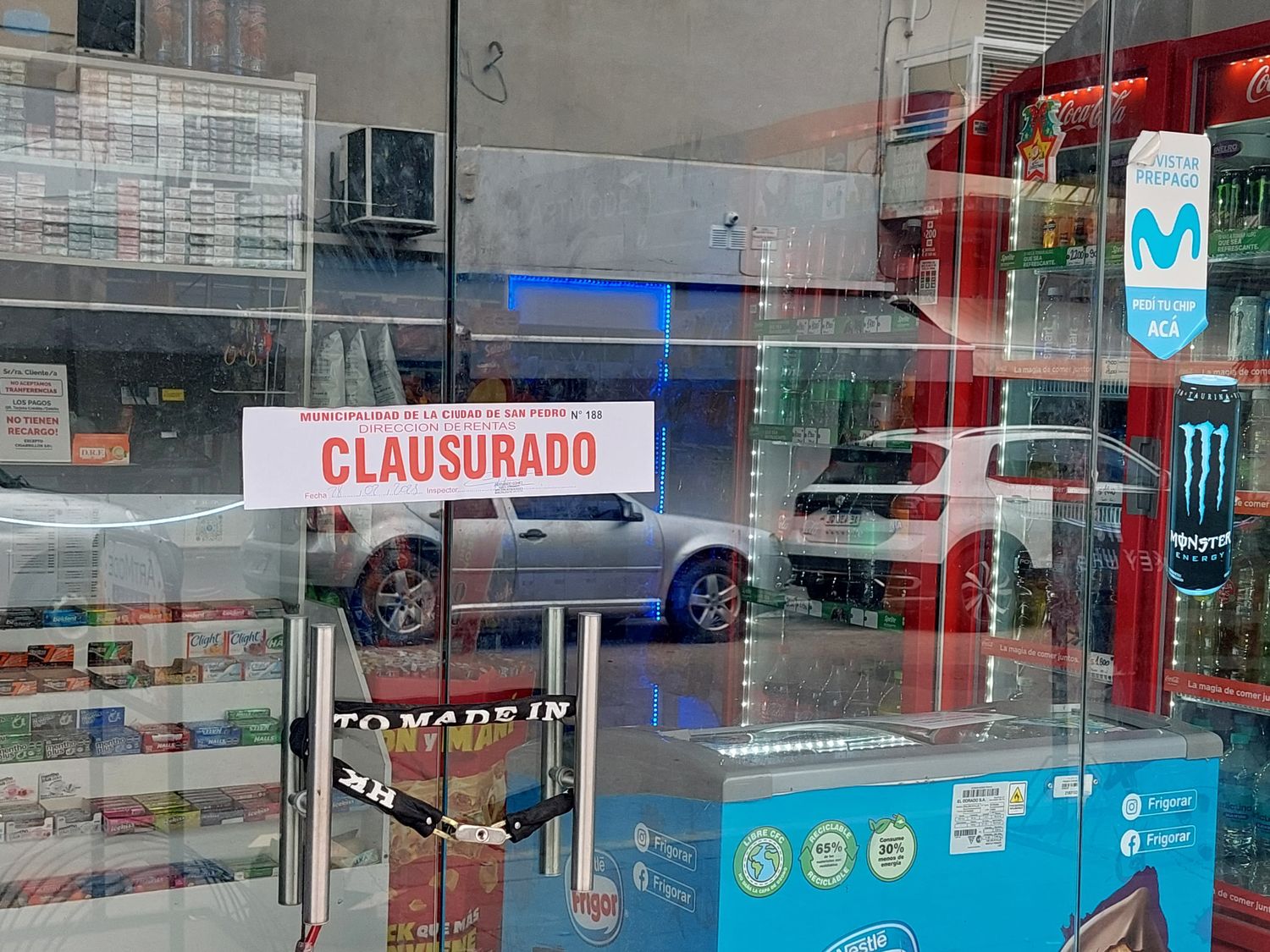 El comercio clausurado está ubicado en Mitre 989.
