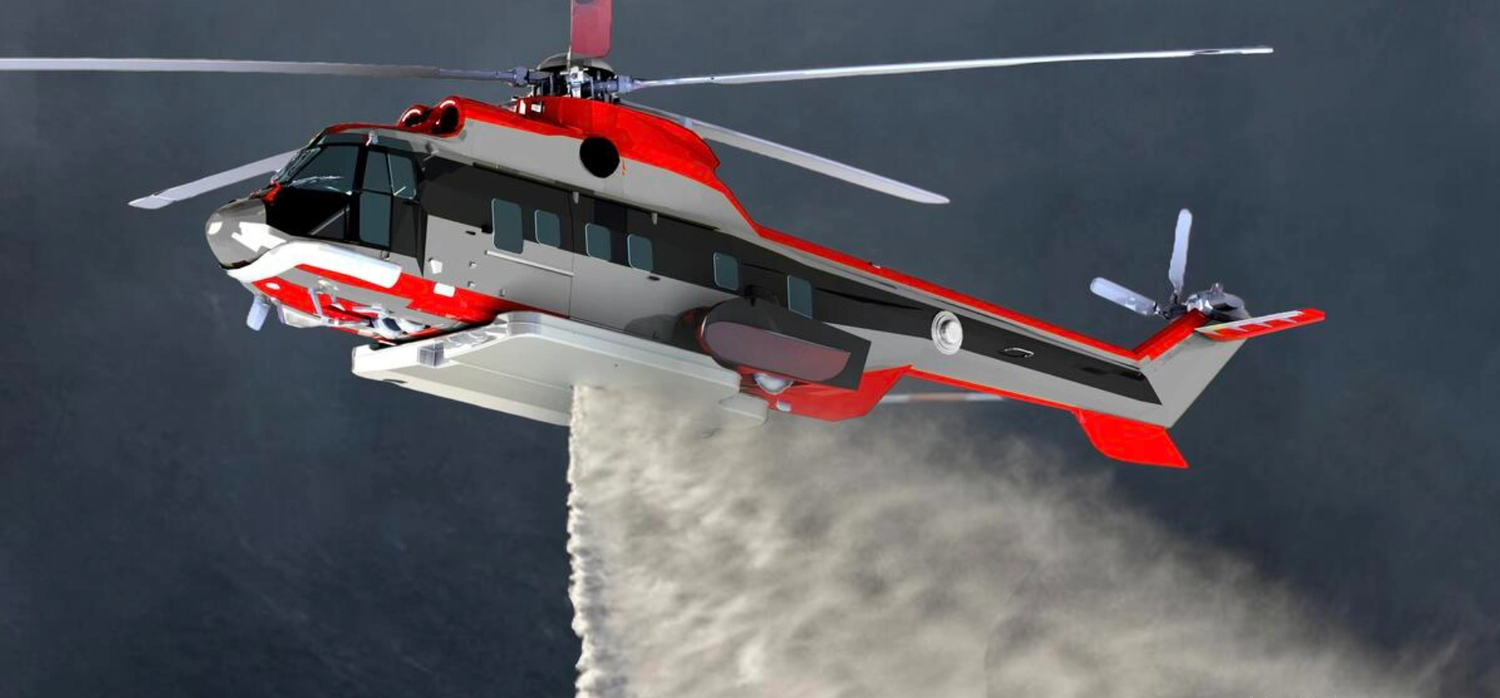 United Rotorcraft y DART Aerospace presentan kit contra incendios para el Airbus Super Puma