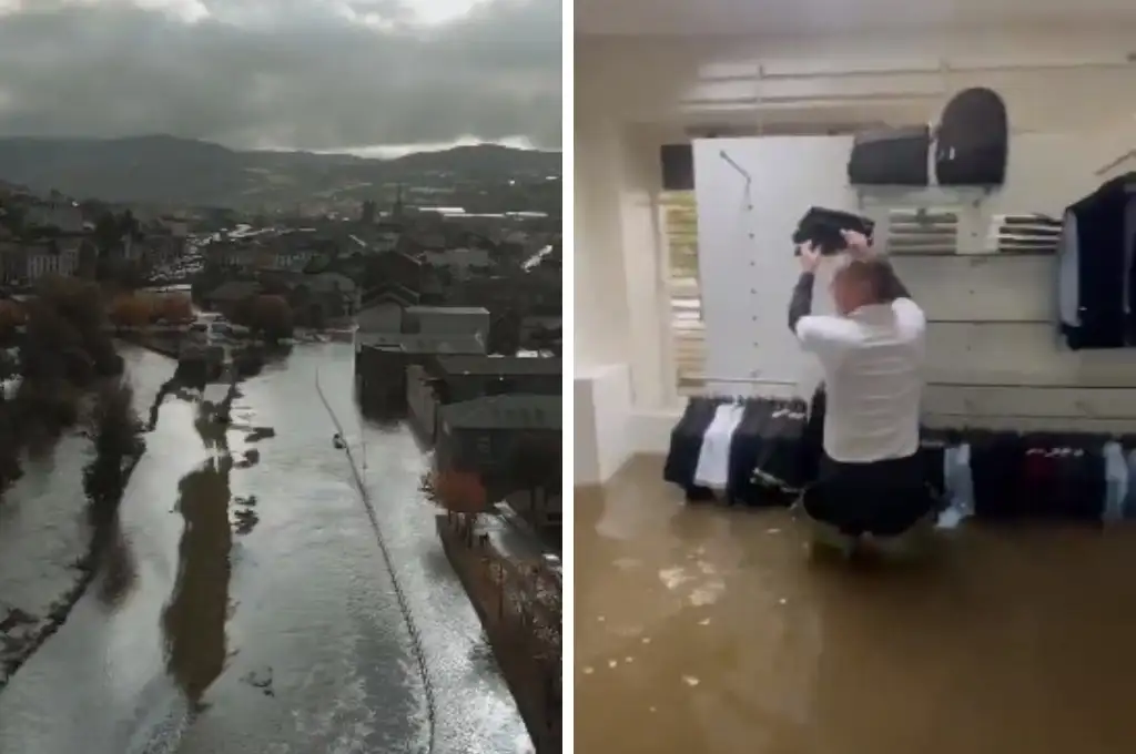 Lluvias torrenciales y fuertes vientos por la tormenta Ciarán