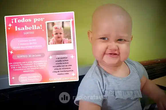 “Todos por Isabella”: una pequeña de Humberto Primo necesita ayuda para continuar su tratamiento contra la leucemia