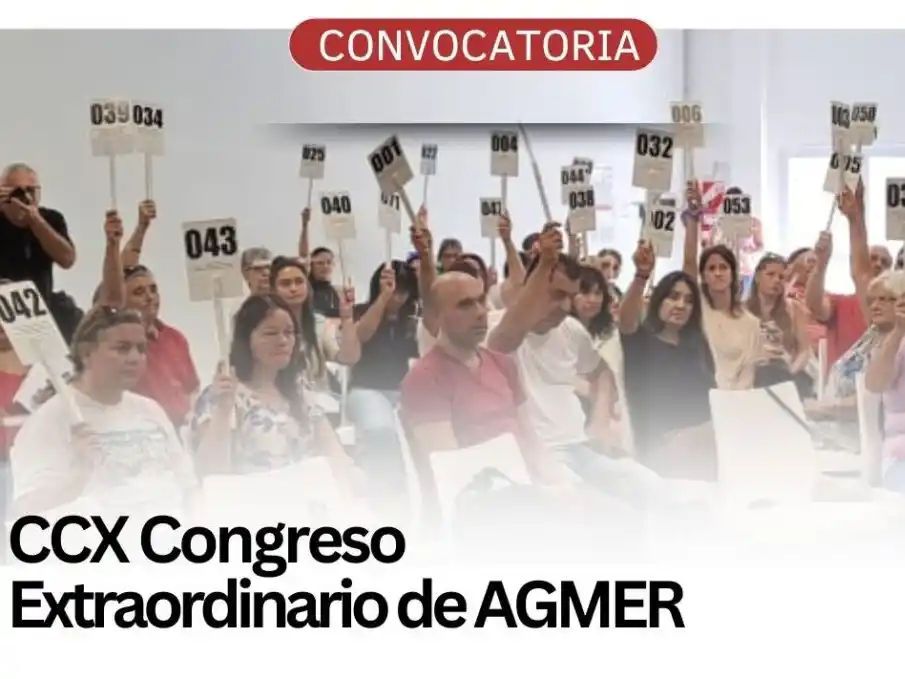 AGMER tendrá elecciones el 25 de septiembre y congreso extraordinario este jueves