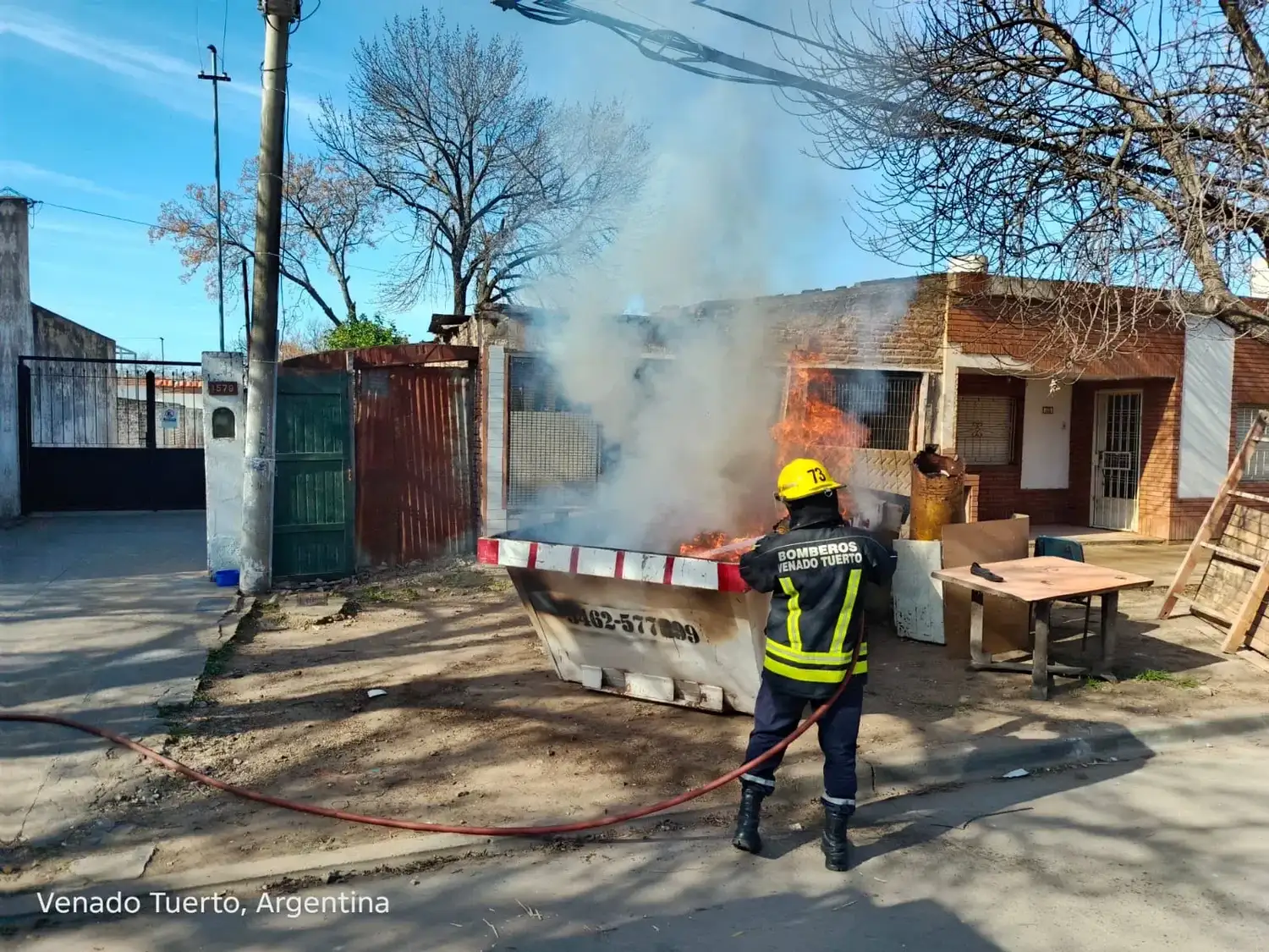 incendio contenedor