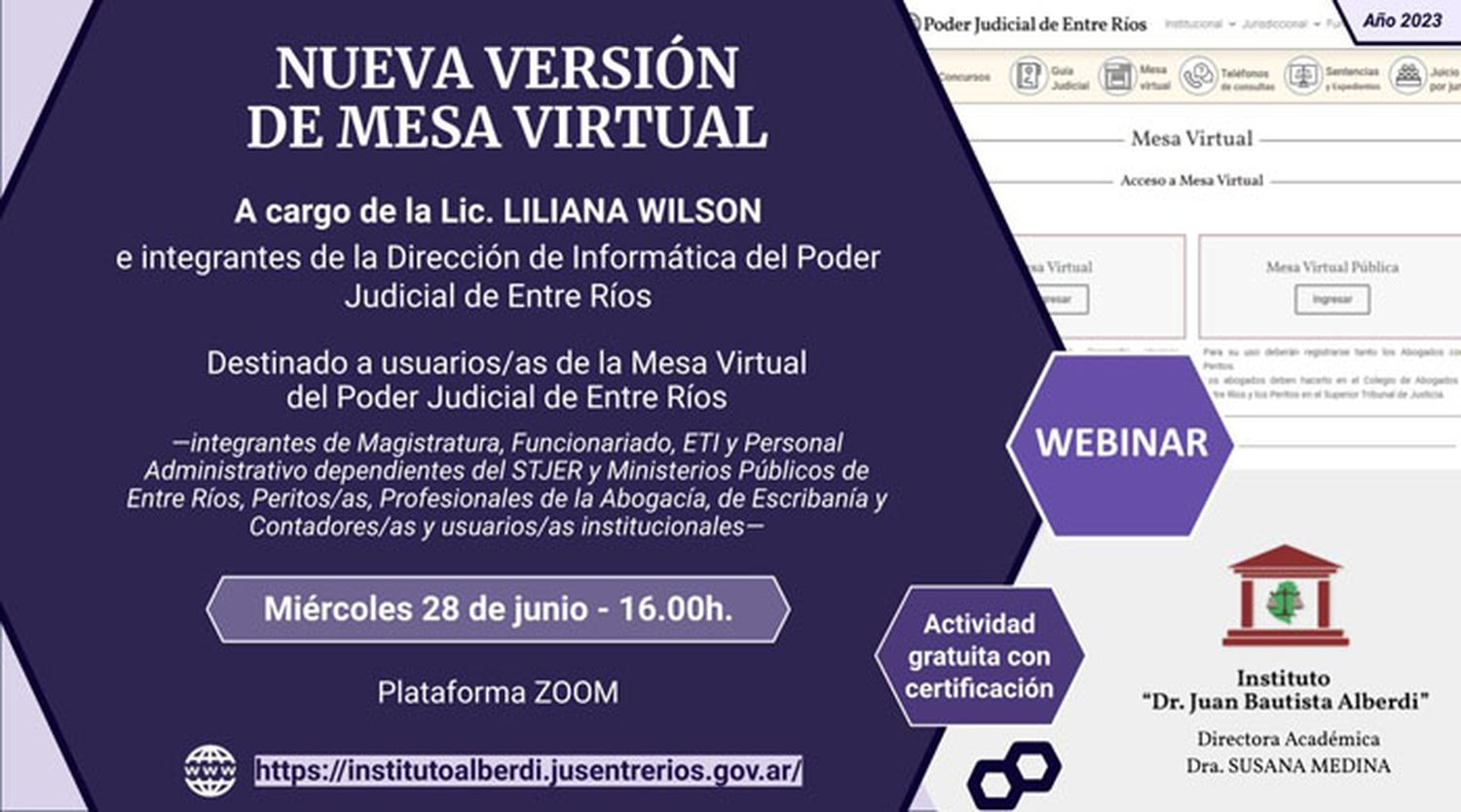 Se capacitará sobre el uso de la nueva versión de Mesa Virtual