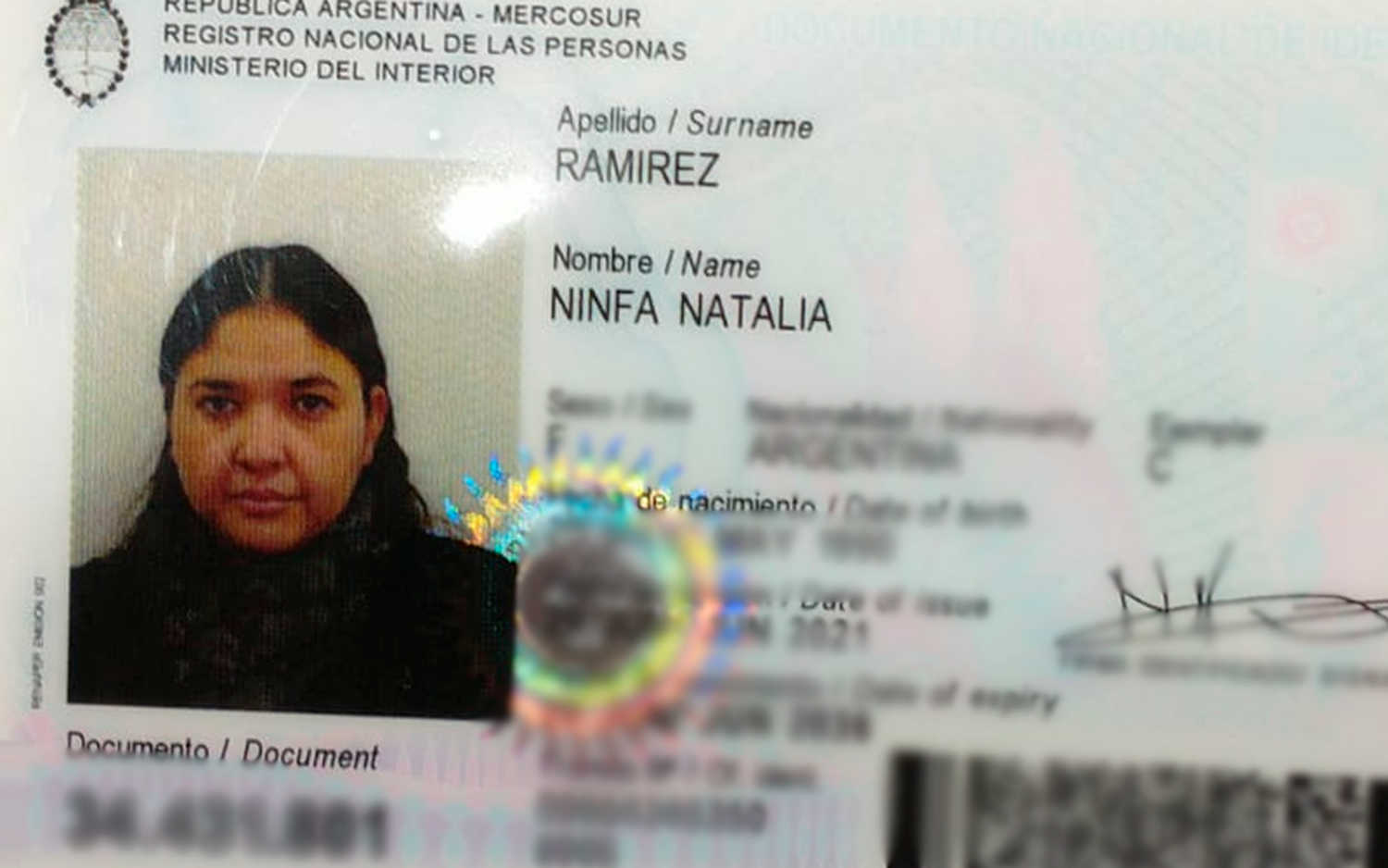 DNI olvidado en La Bomba