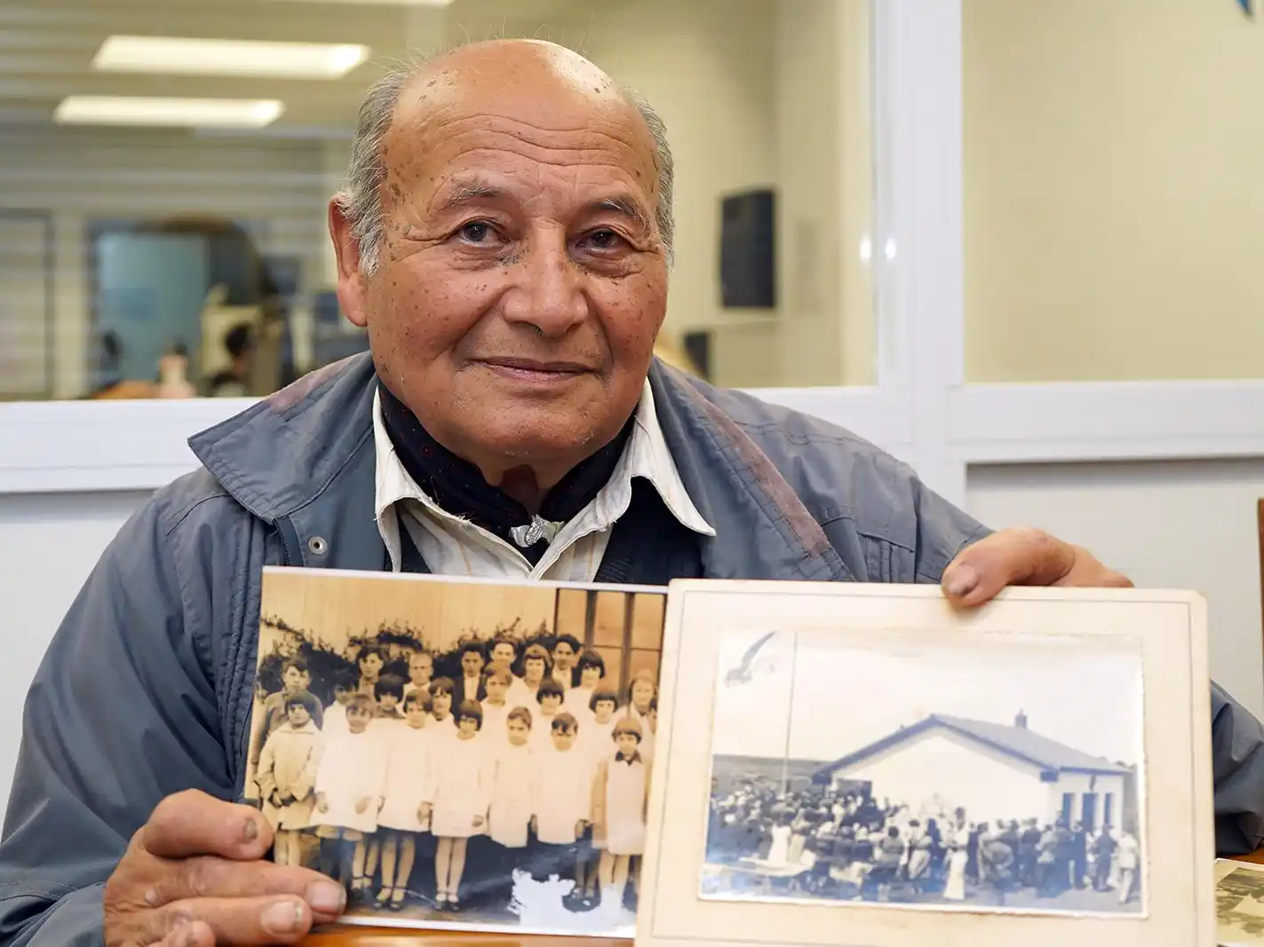 Oscar Hernández. Vecino de Lumb dio detalles de la fundación de la escuela