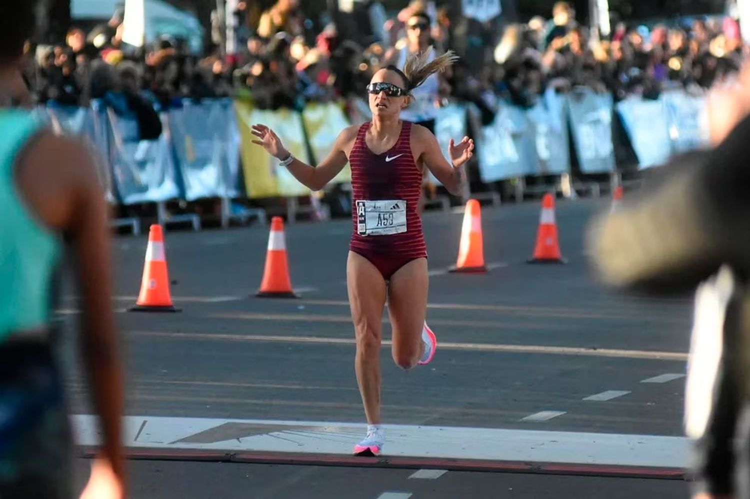 Florencia Borelli, ganadora de la media maratón de Buenos Aires 2023. Foto: Nicolás Stulberg