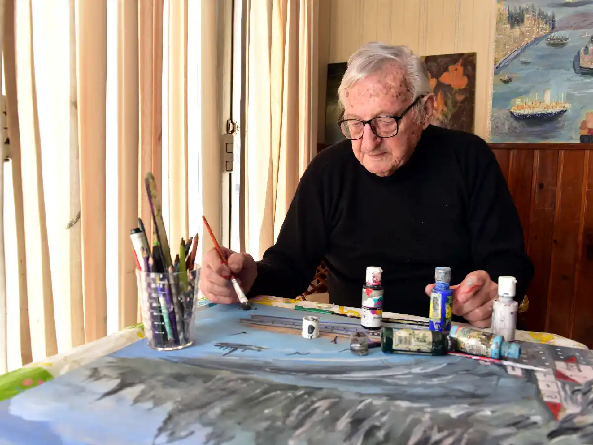 La cuarentena de Alberto Chiavassa: para sobrellevar el encierro, pinta  cuadros y se los regala a sus vecinos   