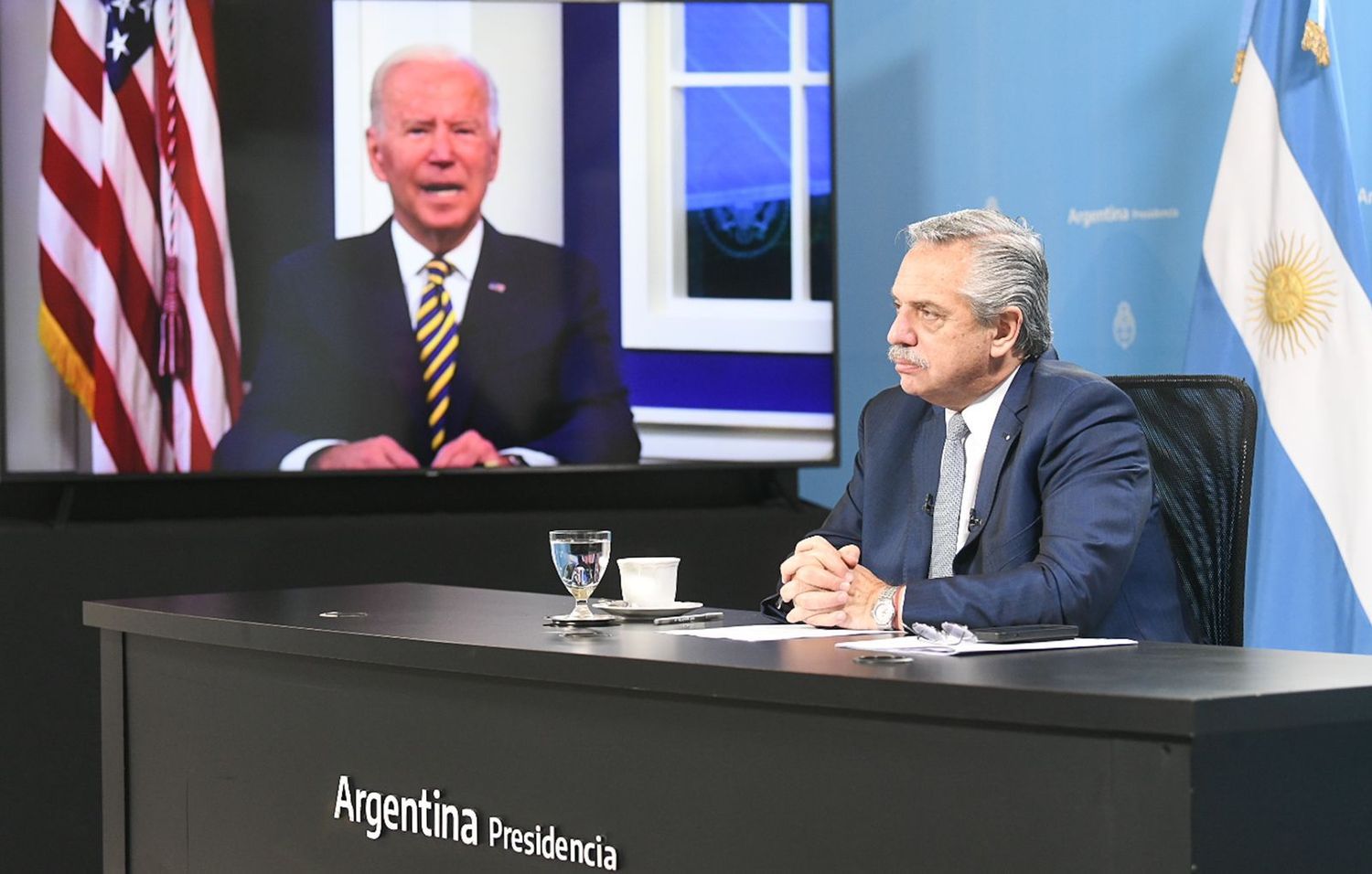 Fernández reclamó ante Joe Biden mejor financiamiento ante el cambio climático
