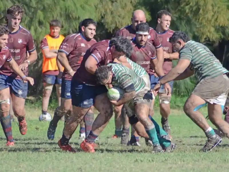 Derrota del "Verde"  14 a 5 de local ante Logaritmo de Rosario.Foto: M.Liotta.