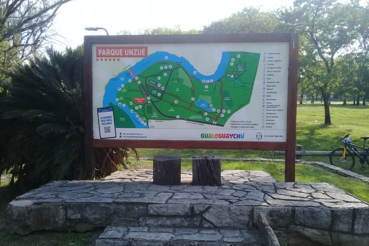 Comenzaron a señalizar el Parque Unzué con nueva cartelería