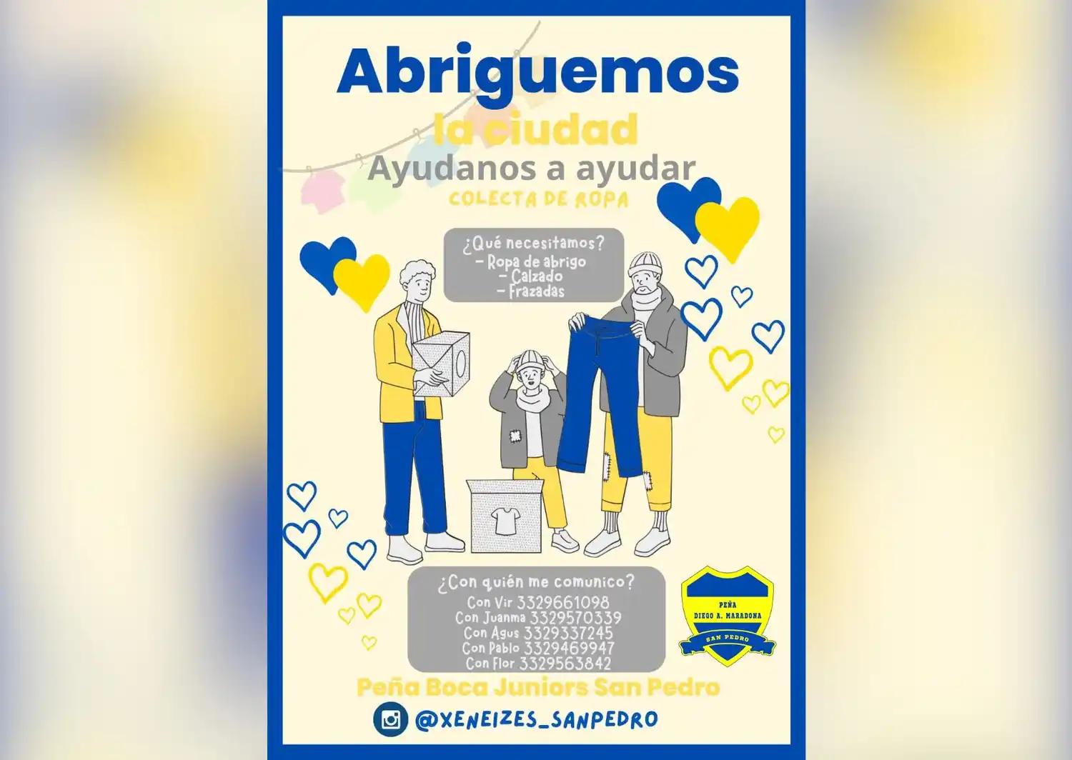 Abriguemos la ciudad, la campaña solidaria de La Peña de Boca