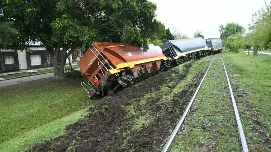 Descarrilaron dos vagones de un tren de cargas en la ciudad de Santa Fe - 1