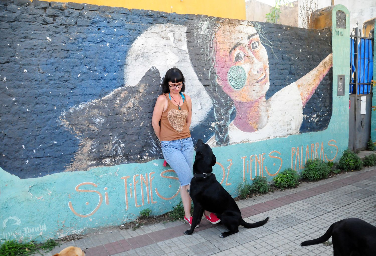 La rescatista animal Erika Esteban debió dejar su casa para evitar que la desalojen junto con sus perros