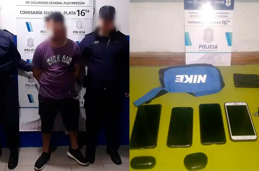 Ola de robo a celulares: atrapan a motochorros con 4 dispositivos