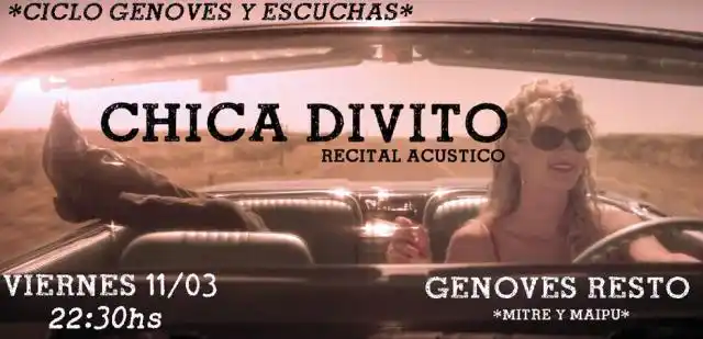 “Chica Divito” en Genovés Resto Bar

