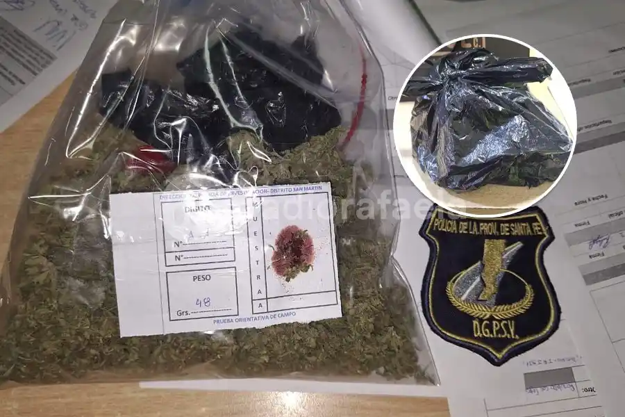 Lo frenaron en un control vial, no tenía la documentación y confesó que llevaba marihuana