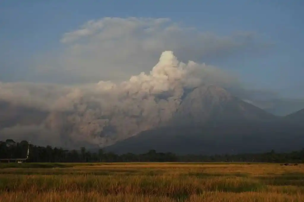 El volcán Semeru