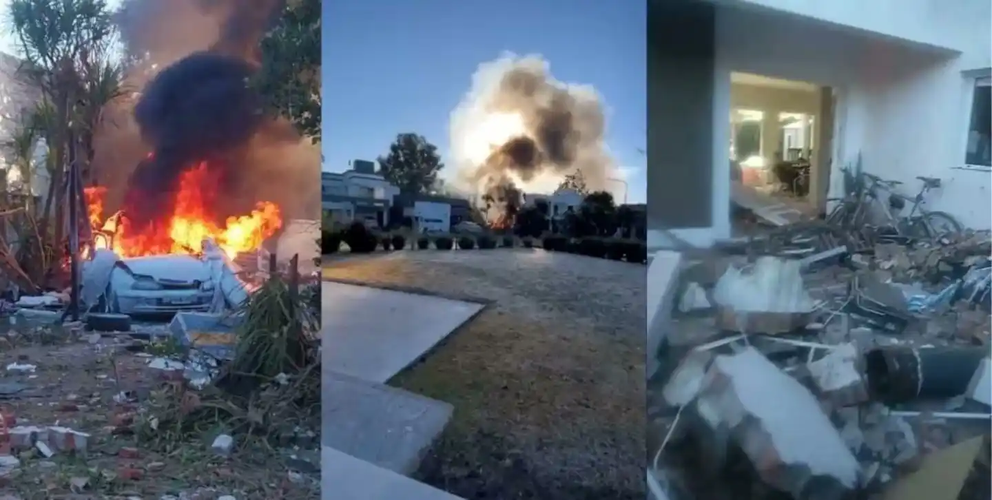 Impactante explosión: Una casa destruida y un hombre gravemente herido en el Country Club de Chascomús