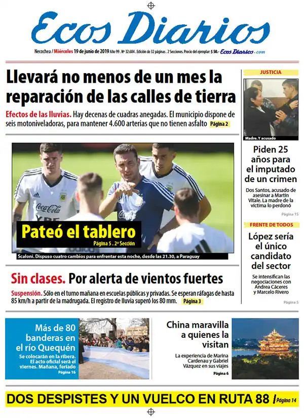 Tapa del 19 de junio de 2019