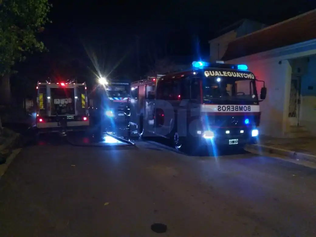 Incendio en la zona del centro: Un quincho fue consumido por las llamas