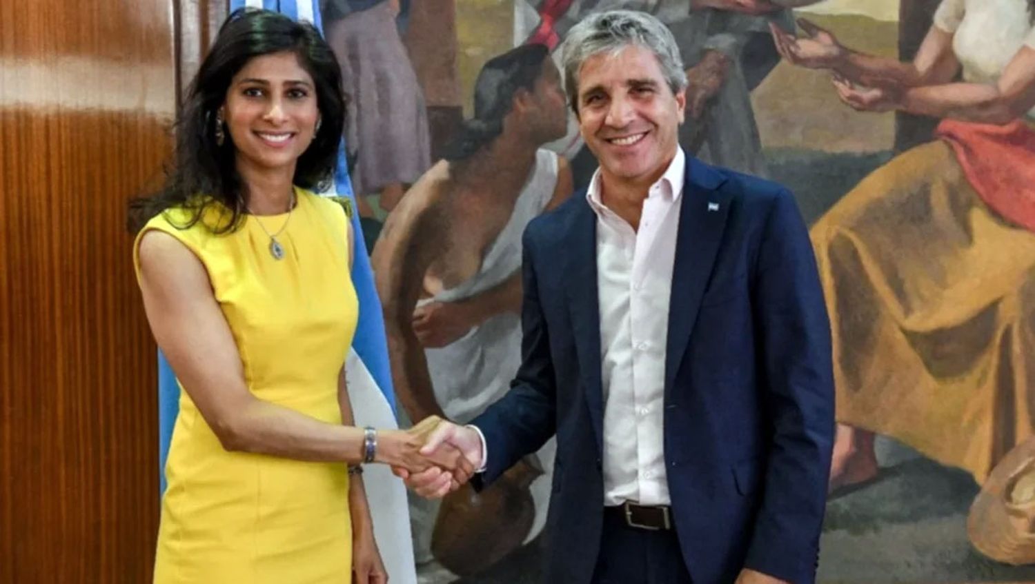 Gita Gopinath y Luis Caputo. Fotos: NA