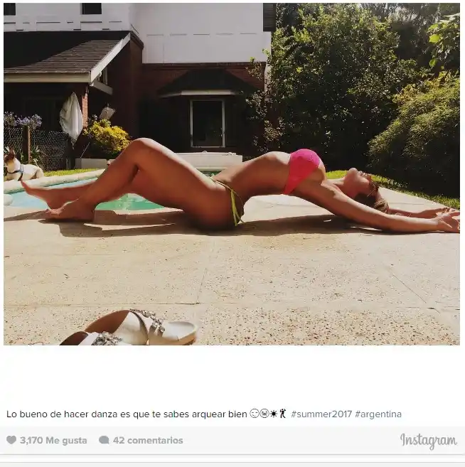 ¡Explotó Instagram!: Mientras se bronceaba, lució su mejor atributo