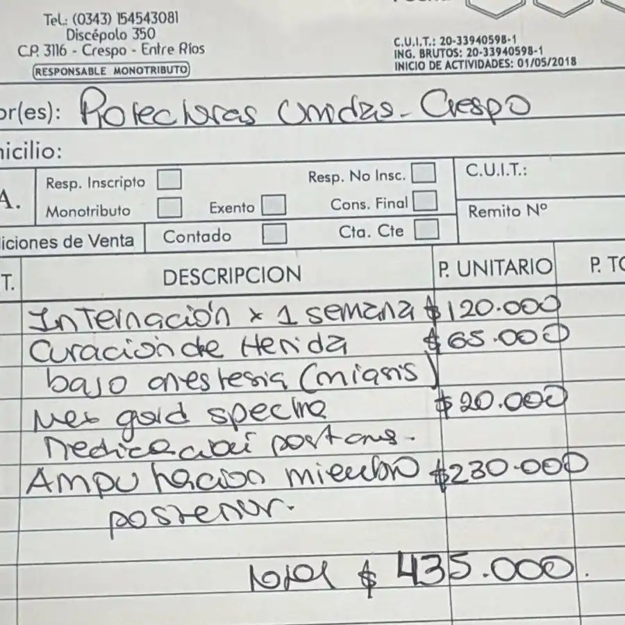 Preocupante estado de una perrita víctima de la pirotecnia y el abandono en Crespo