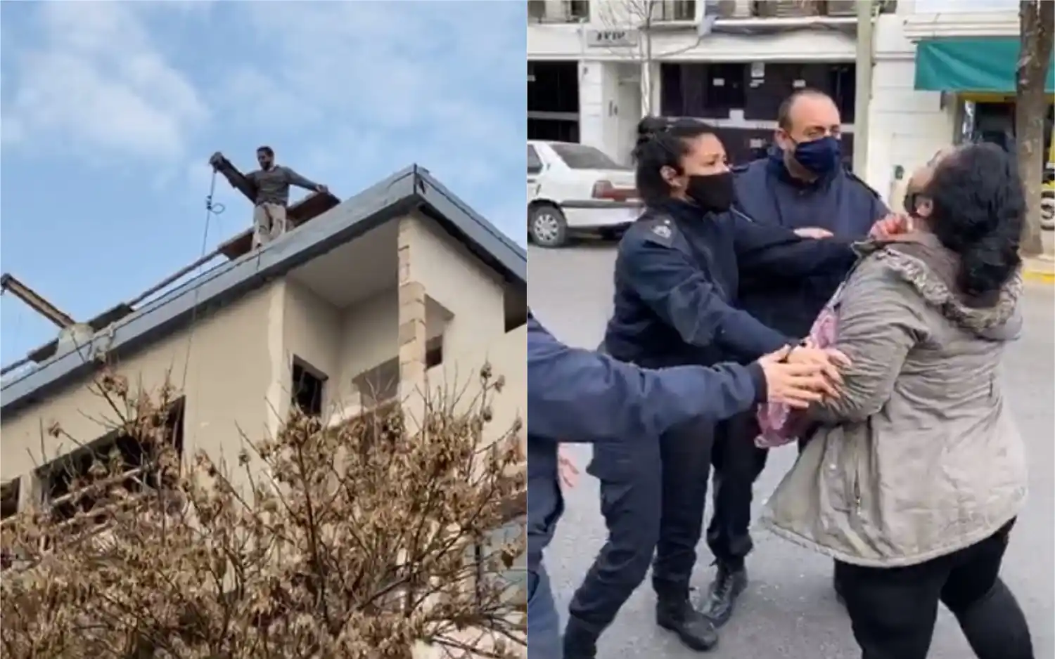 Impresionante operativo policial por un hombre que fue despedido y amenazó con suicidarse en Junín