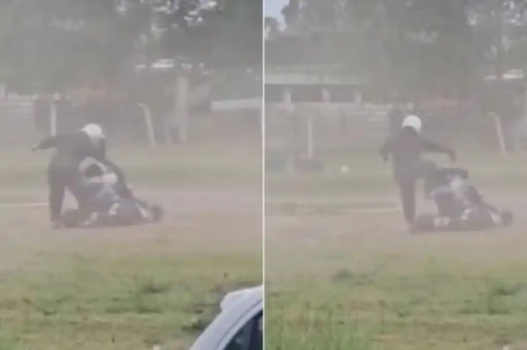 Pelea en una carrera de Karting