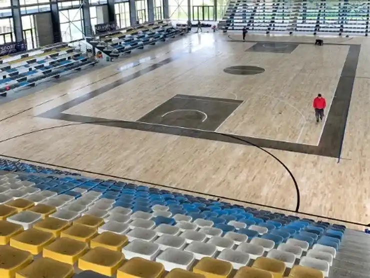 El Microestadio Municipal de Pergamino donde debutará Centenario: moderno y con capacidad para más de 3000 espectadores.