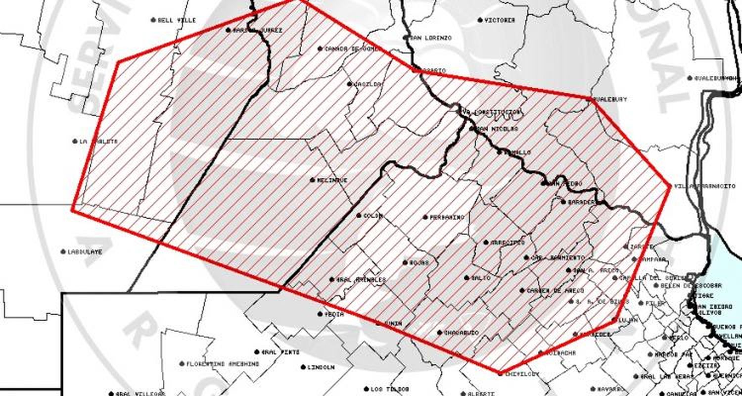 Alerta meteorológico por “tormentas fuertes”