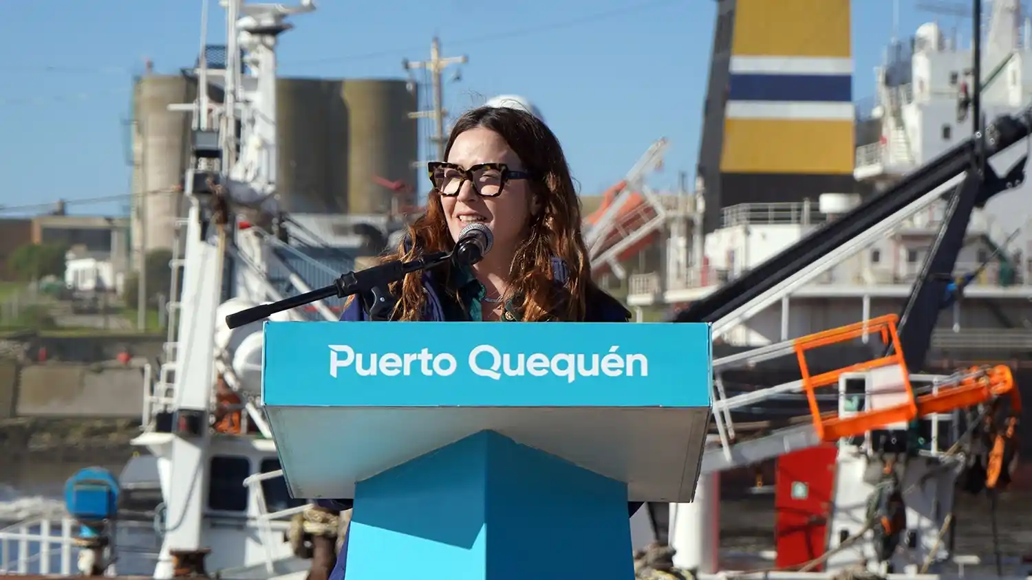 Mensaje. Jimena López, presidenta del Consorcio de Puerto Quequén