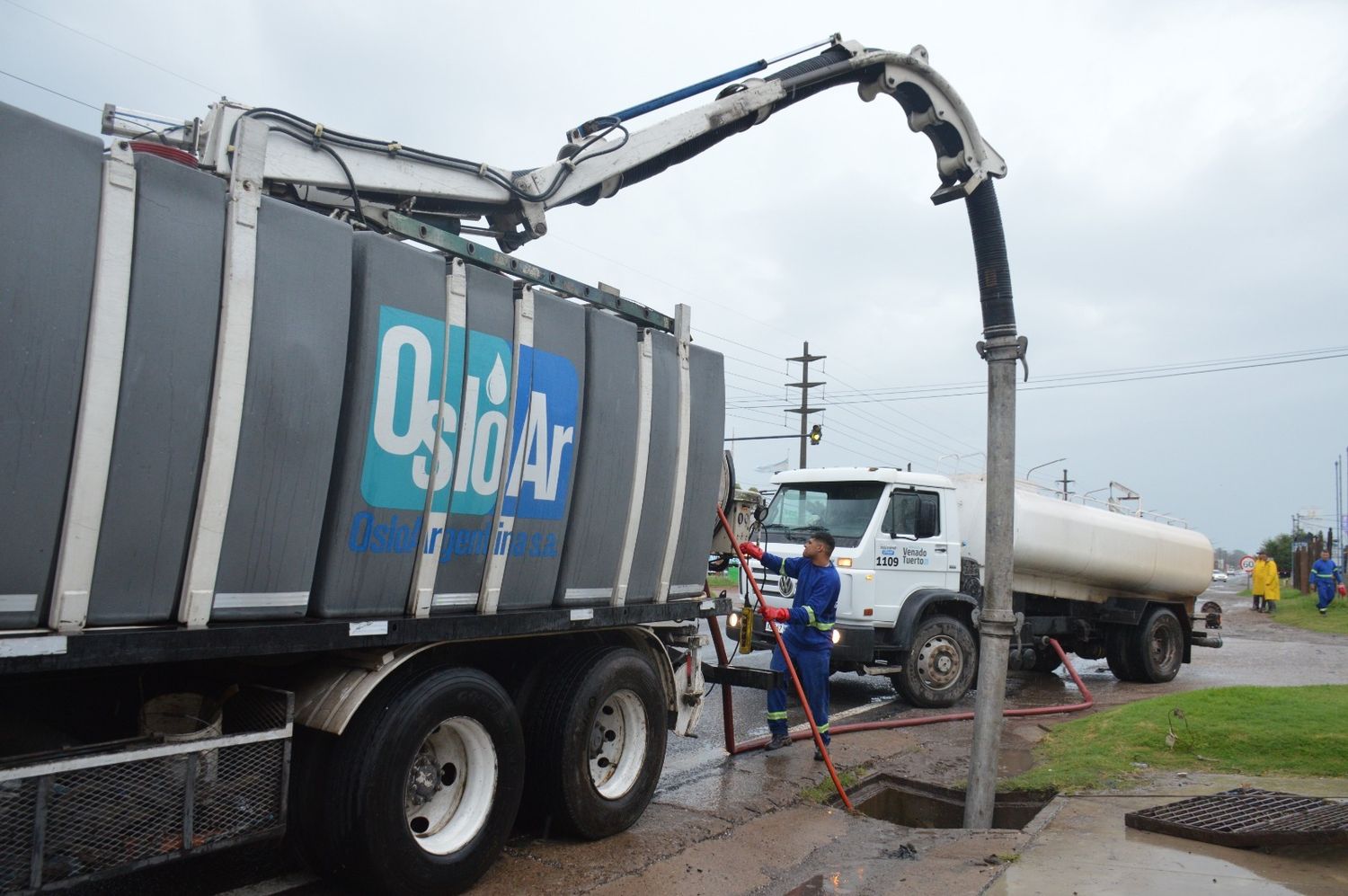 Se trabaja en la desobstrucción de desagües pluviales