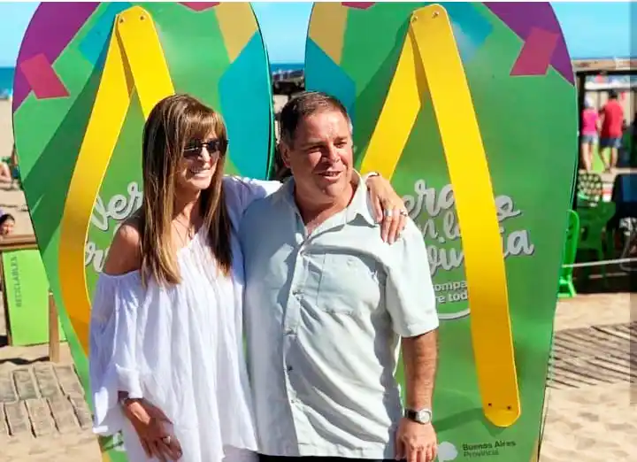 Adriana Salgueiro y Carna en el balneario provincial