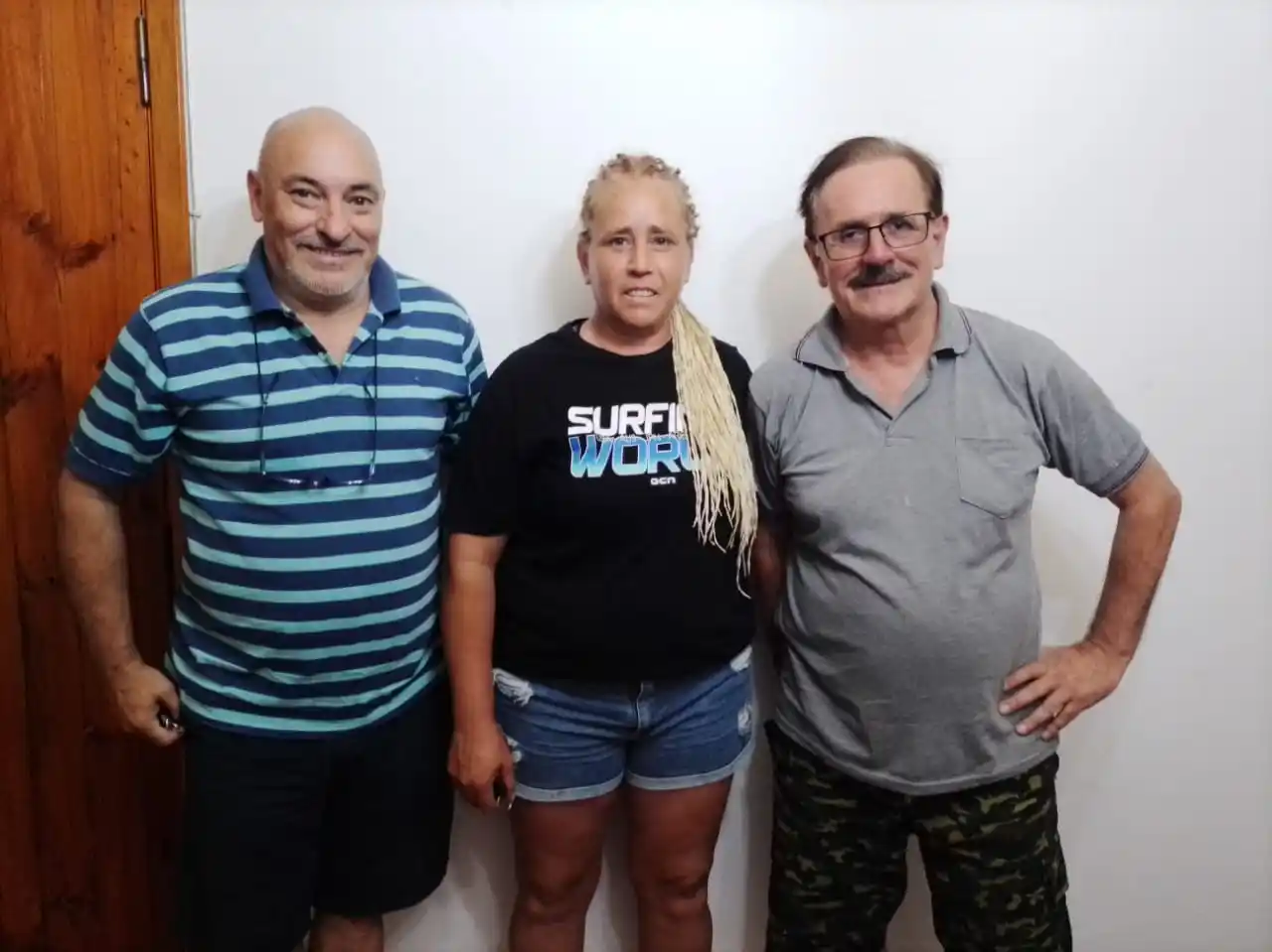 Oscar Daneri, Vanesa González y Guillermo Brown.