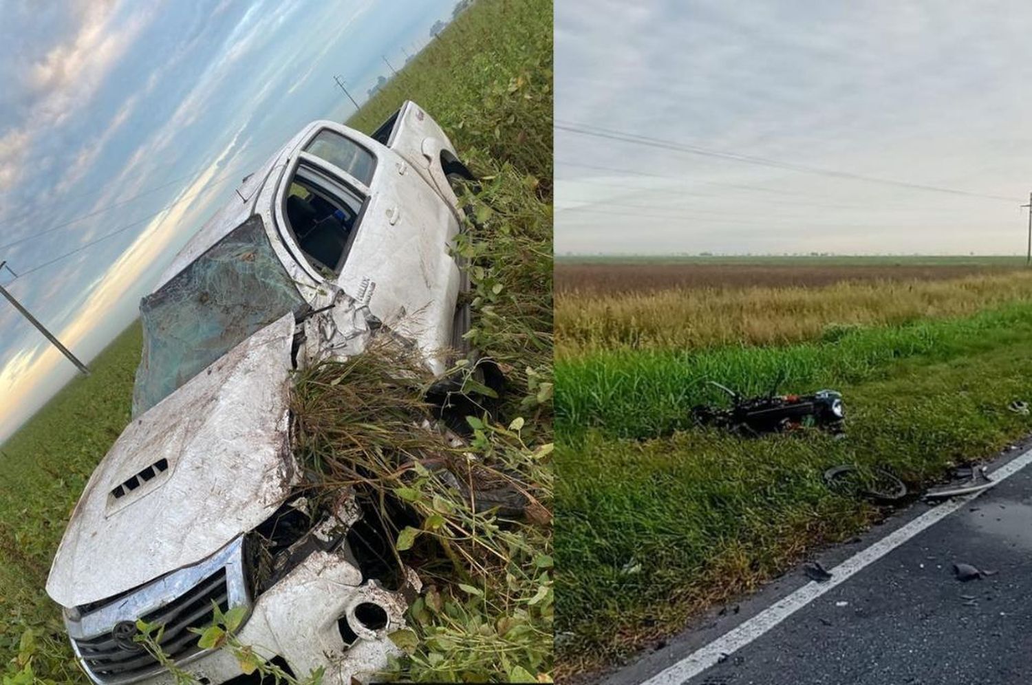 Accidente fatal en ruta 11: murió un motociclista tras chocar contra una camioneta en cercanías de Ramayón