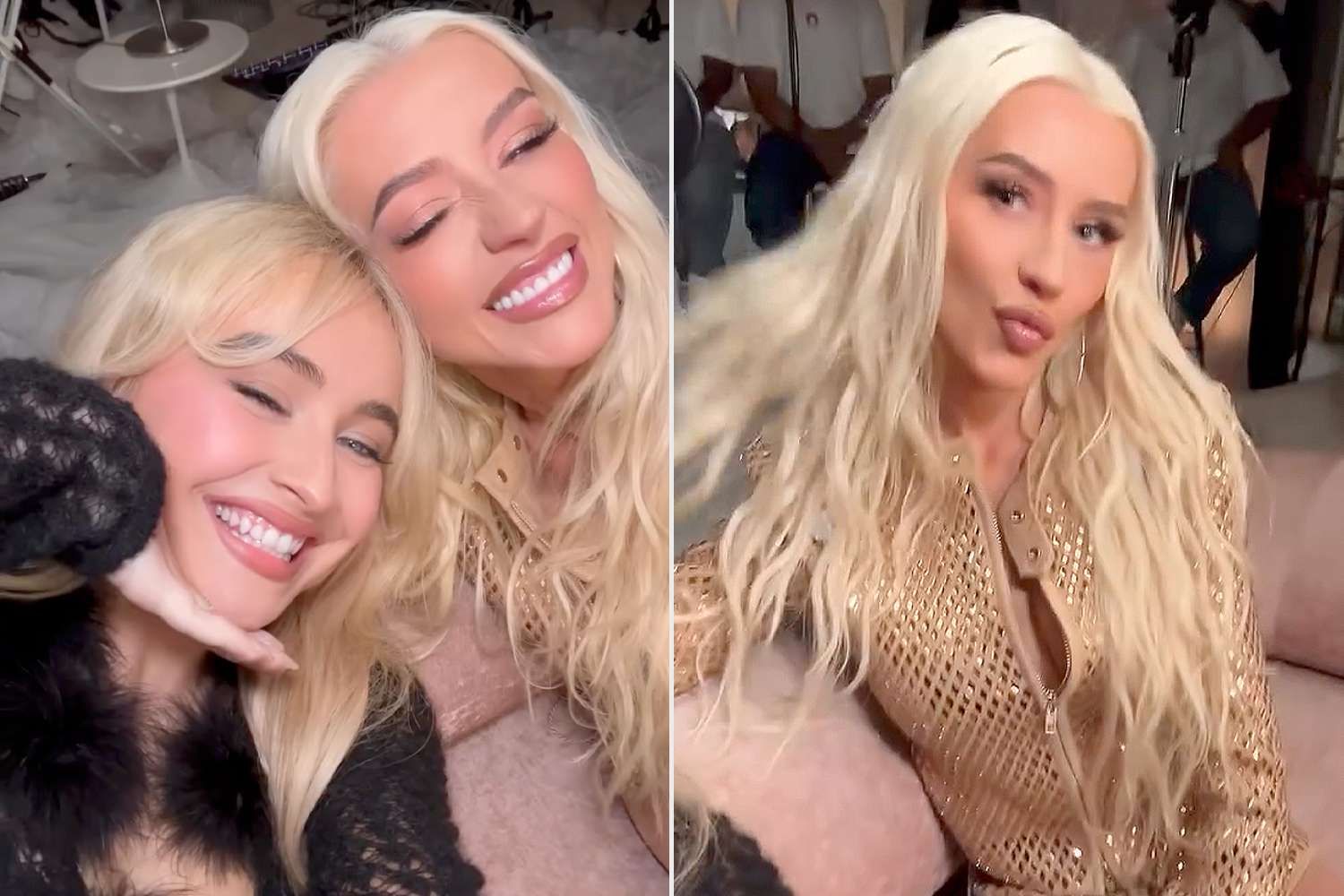 Sabrina Carpenter y Christina Aguilera se hacen pasar por madre e hija en un divertido video.