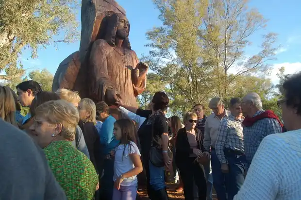 El Jesús de la laguna fue bendito en medio de una gran celebración popular