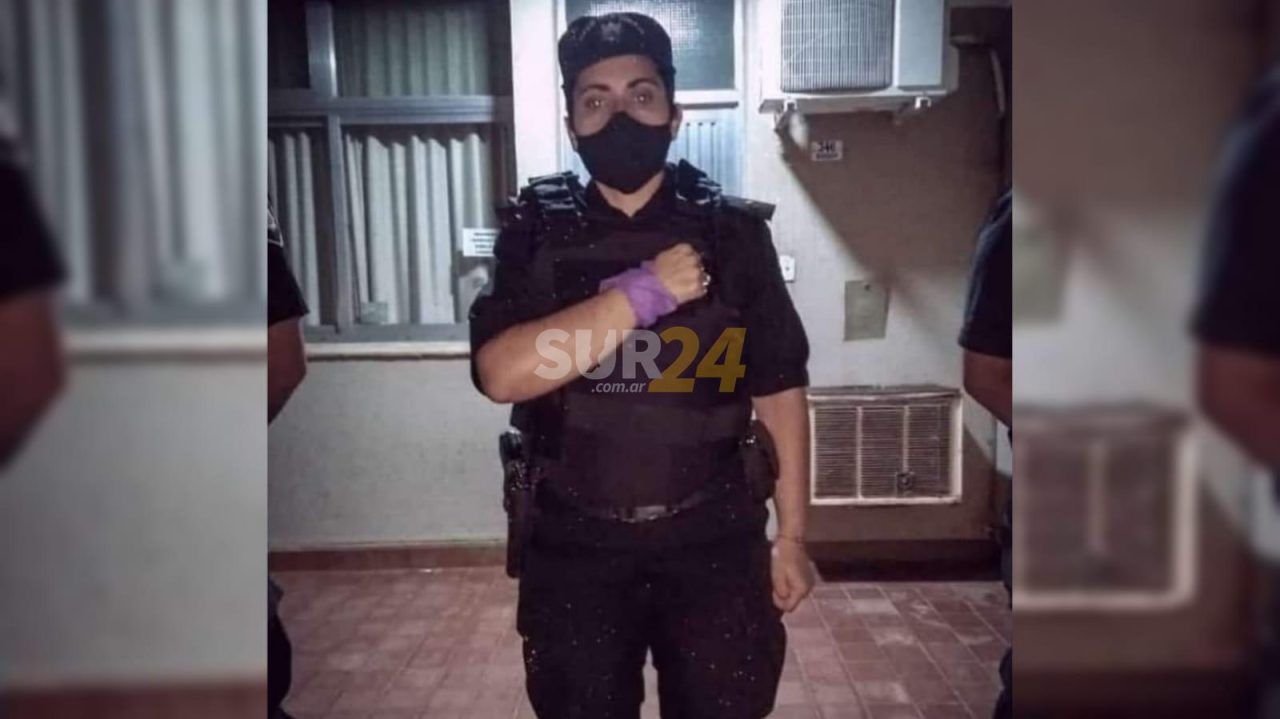 Viral: la mujer policía que se sumó al Ni una Menos en Murphy  